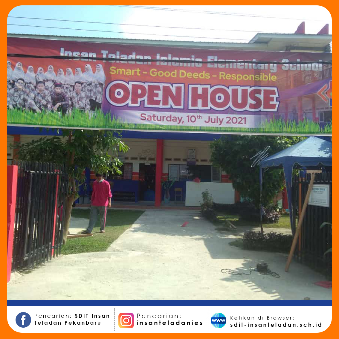 Proses Dekorasi Open House hari pertama SDIT Terbaik di Pekanbaru